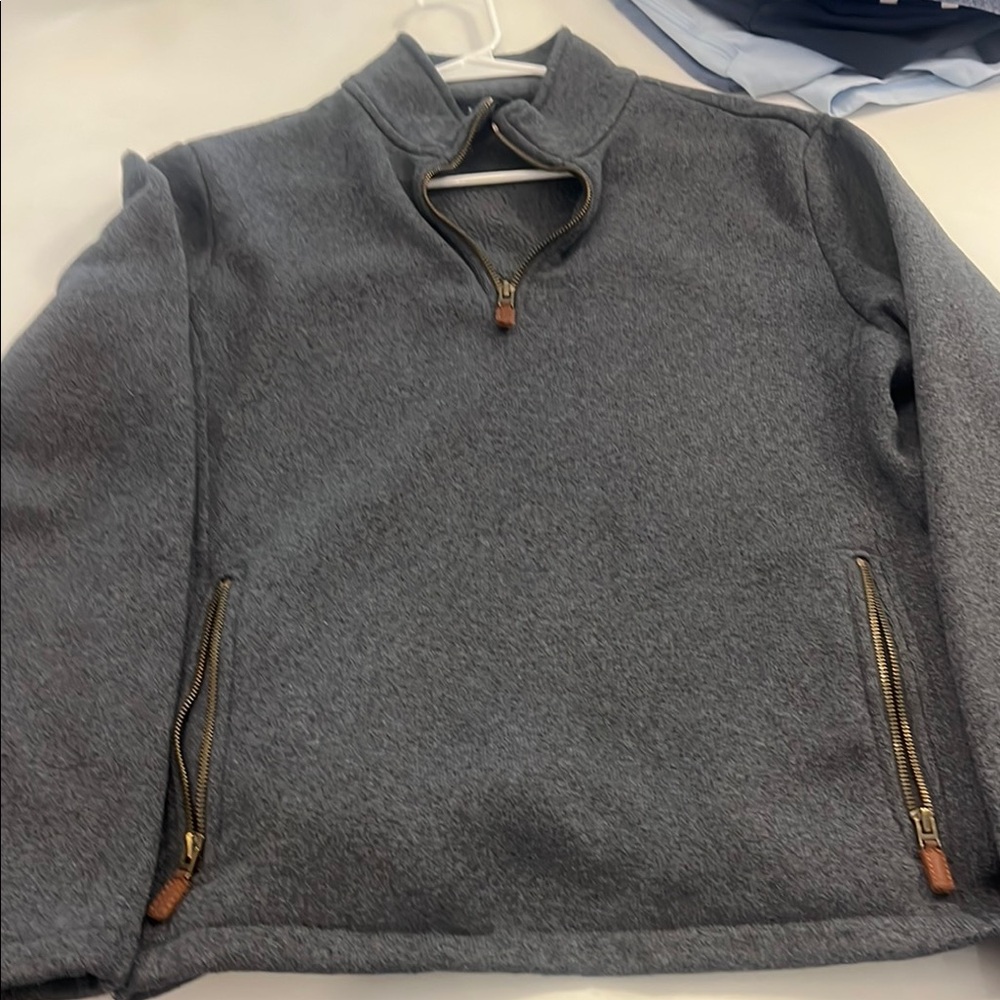 Vineyard Vines Men's Charcoal Zip-Up Sweater